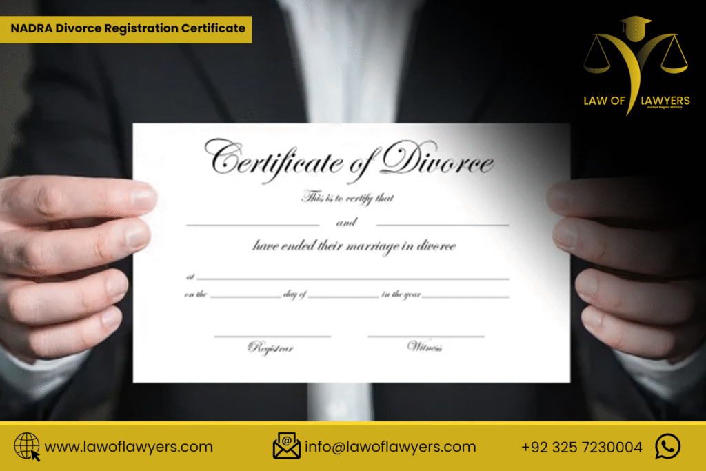 Nadra Divorce Certificate Registration