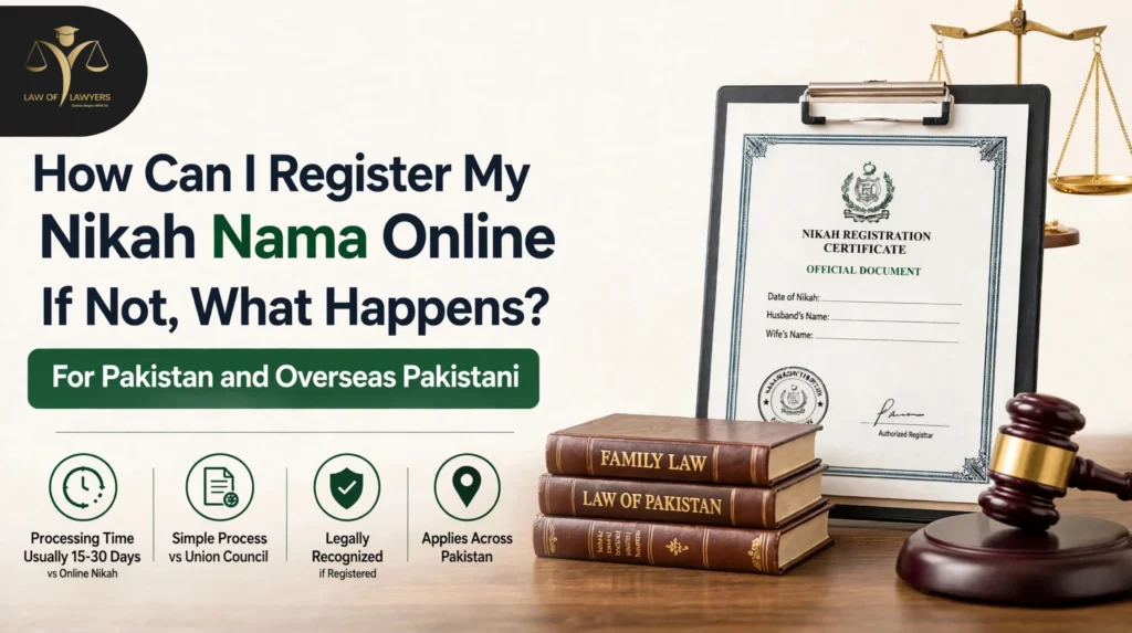 How Can I register my nikah nama online if not what happen