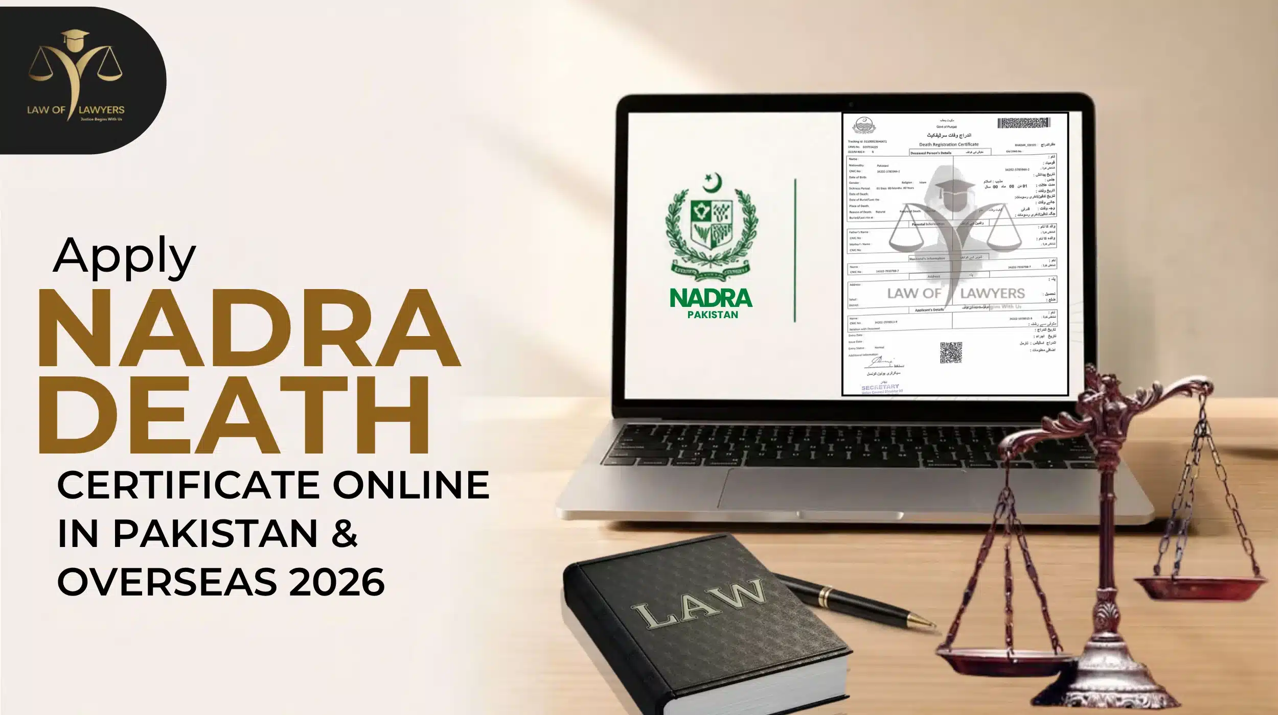 Apply Online NADRA Death Certificate in Pakistan (Domestic & Overseas)